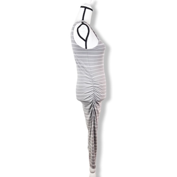 Athleta Gray/White Striped Comeback Tank Midi Dress - Picture 7 of 8